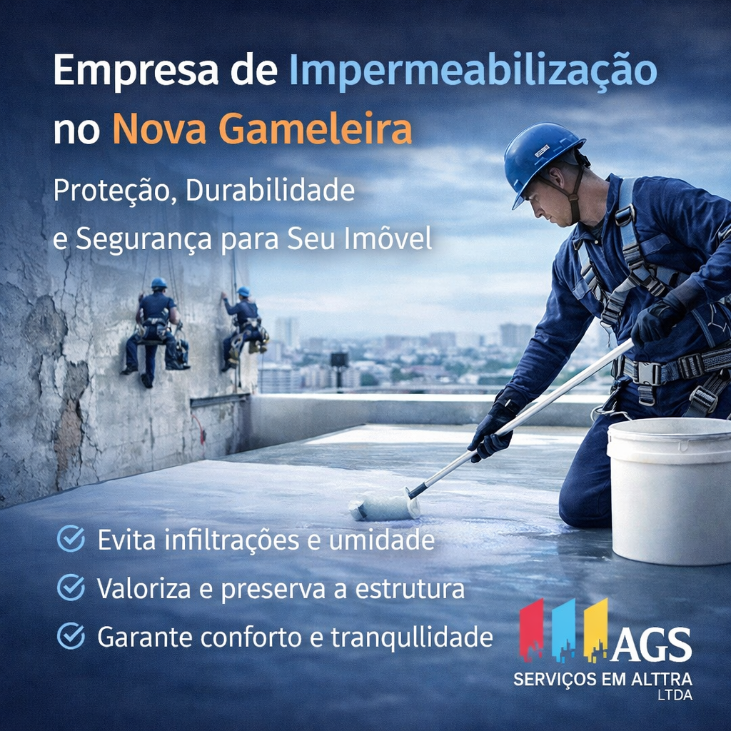Empresa de Impermeabilização no Nova Gameleira Proteção, Durabilidade e Segurança para Seu Imóvel - AGS Serviços em altura
