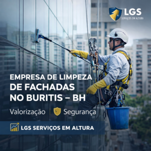 Empresa de Limpeza de Fachadas no Buritis - BH - AGS Serviços em Altura