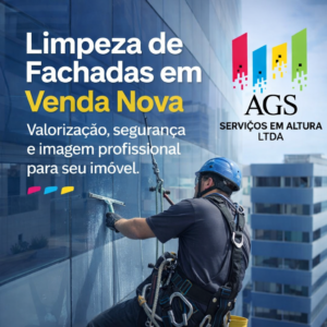 Limpeza de Fachadas em Venda Nova valorização, segurança e imagem profissional para seu imóvel