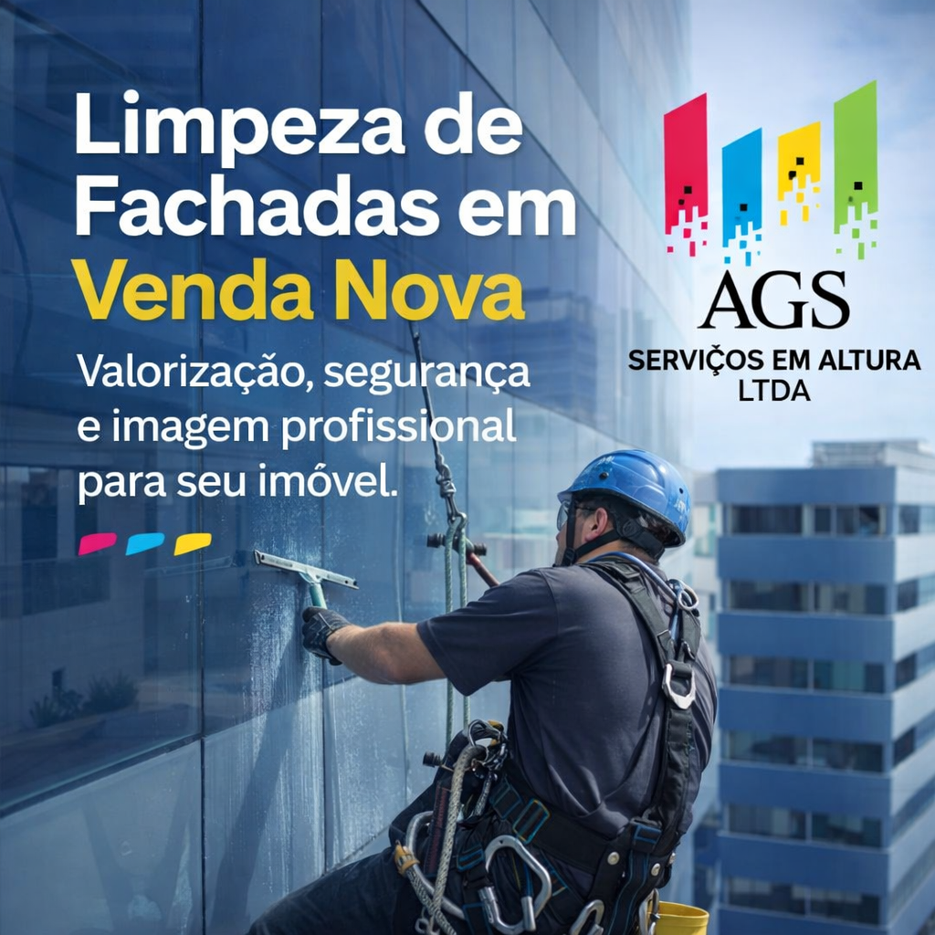 Limpeza de Fachadas em Venda Nova valorização, segurança e imagem profissional para seu imóvel