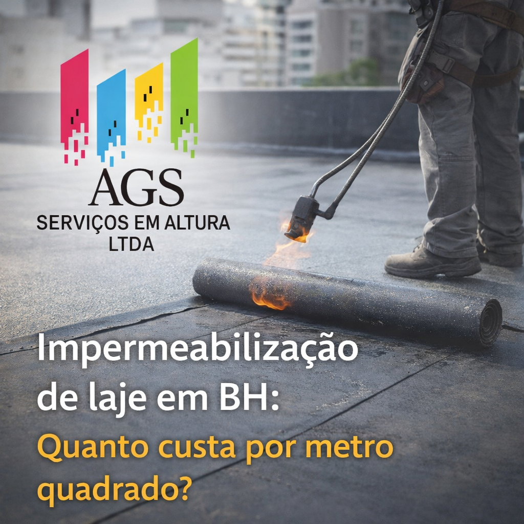 Impermeabilização de laje em BH quanto custa por metro quadrado - AGS Serviços em Altura