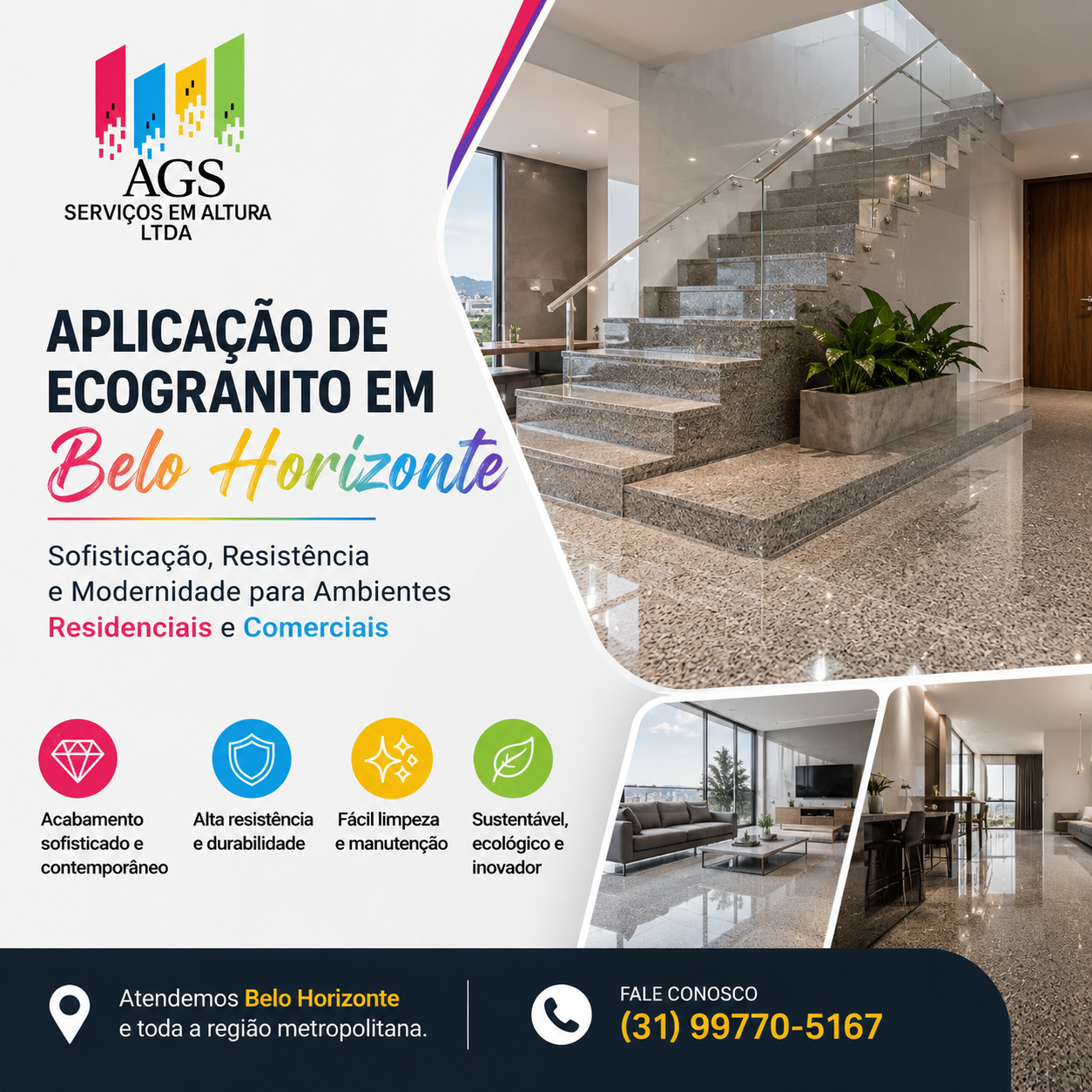 Aplicação de Ecogranito em Belo Horizonte: Sofisticação, Resistência e Modernidade Para Ambientes Residenciais e Comerciais