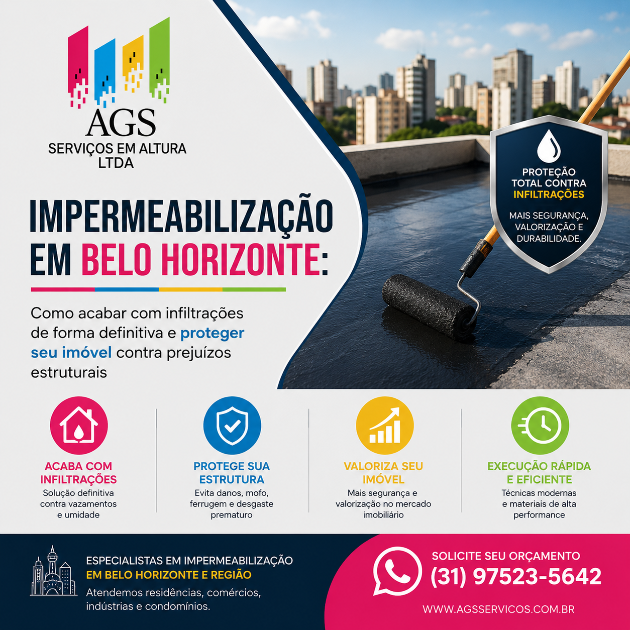 Impermeabilização em Belo Horizonte: Como acabar com infiltrações de forma definitiva e proteger seu imóvel contra prejuízos estruturais