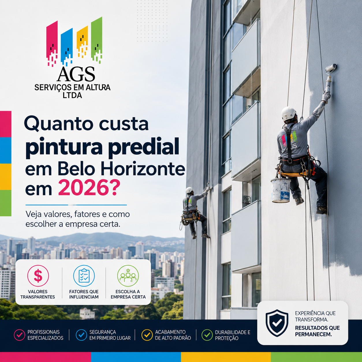 Quanto custa pintura predial em Belo Horizonte em 2026? Veja valores, fatores e como escolher a empresa certa