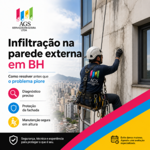 Como resolver infiltração na parede externa em BH antes que o problema piore