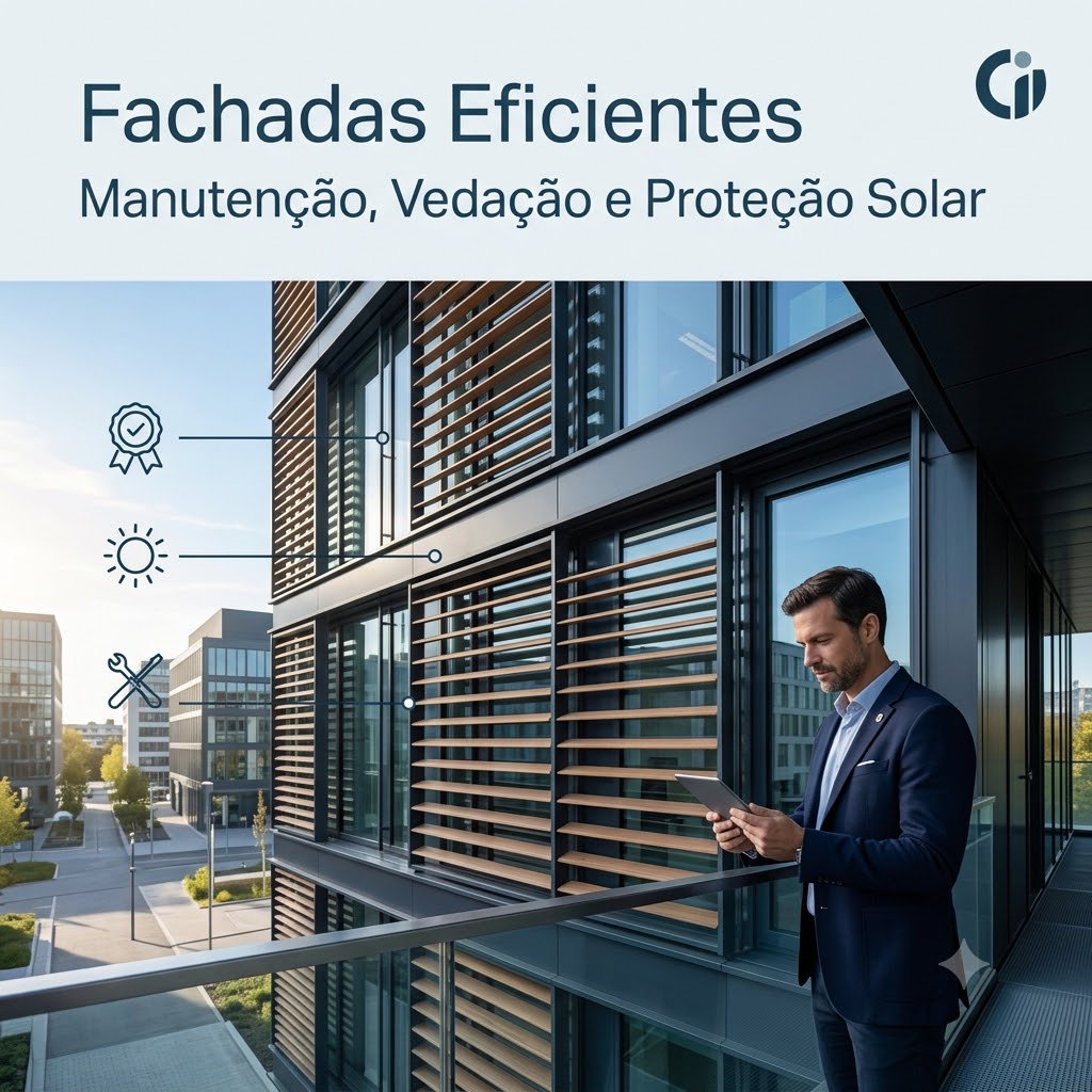 Fachadas eficientes: manutenção, vedação e proteção solar